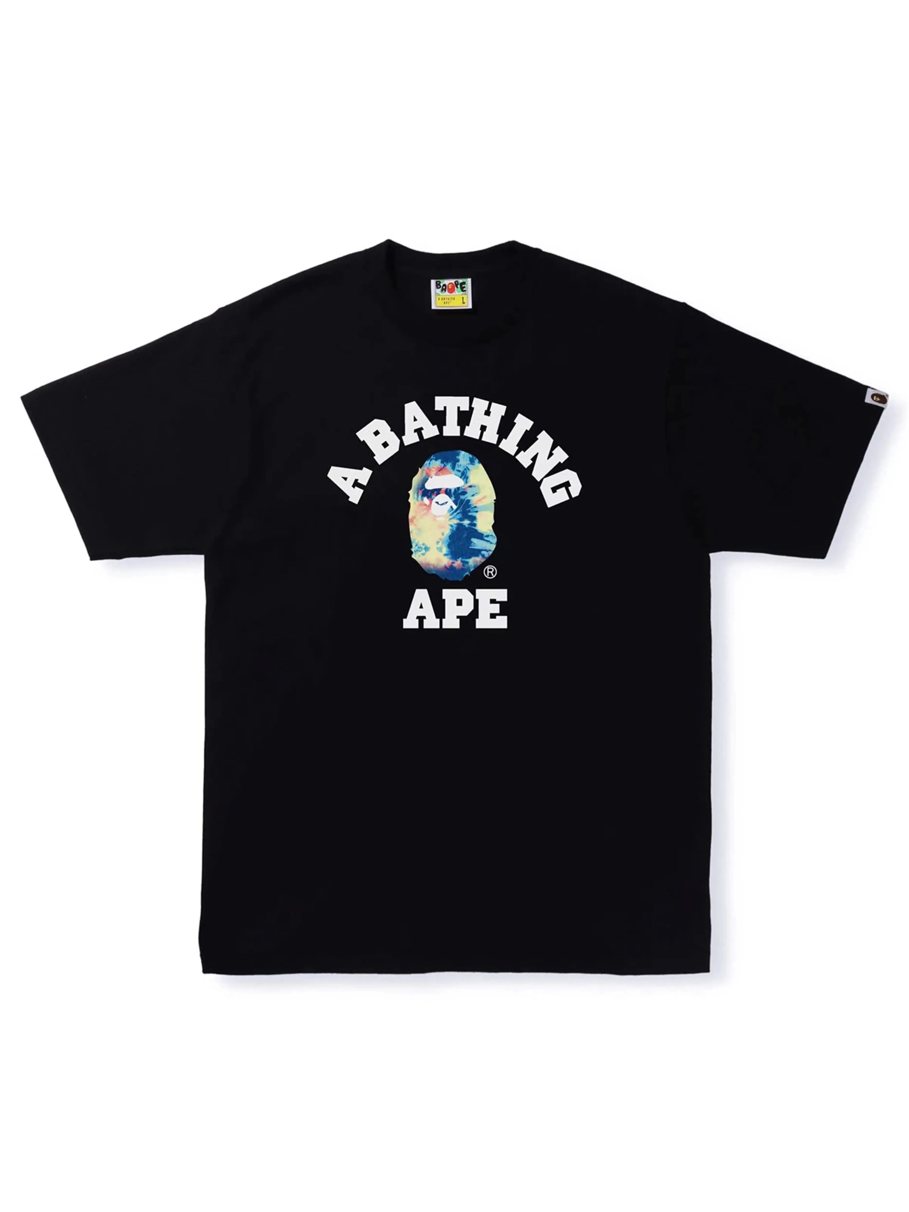 A Bathing Ape Tie Dye College Tee Black/Multi