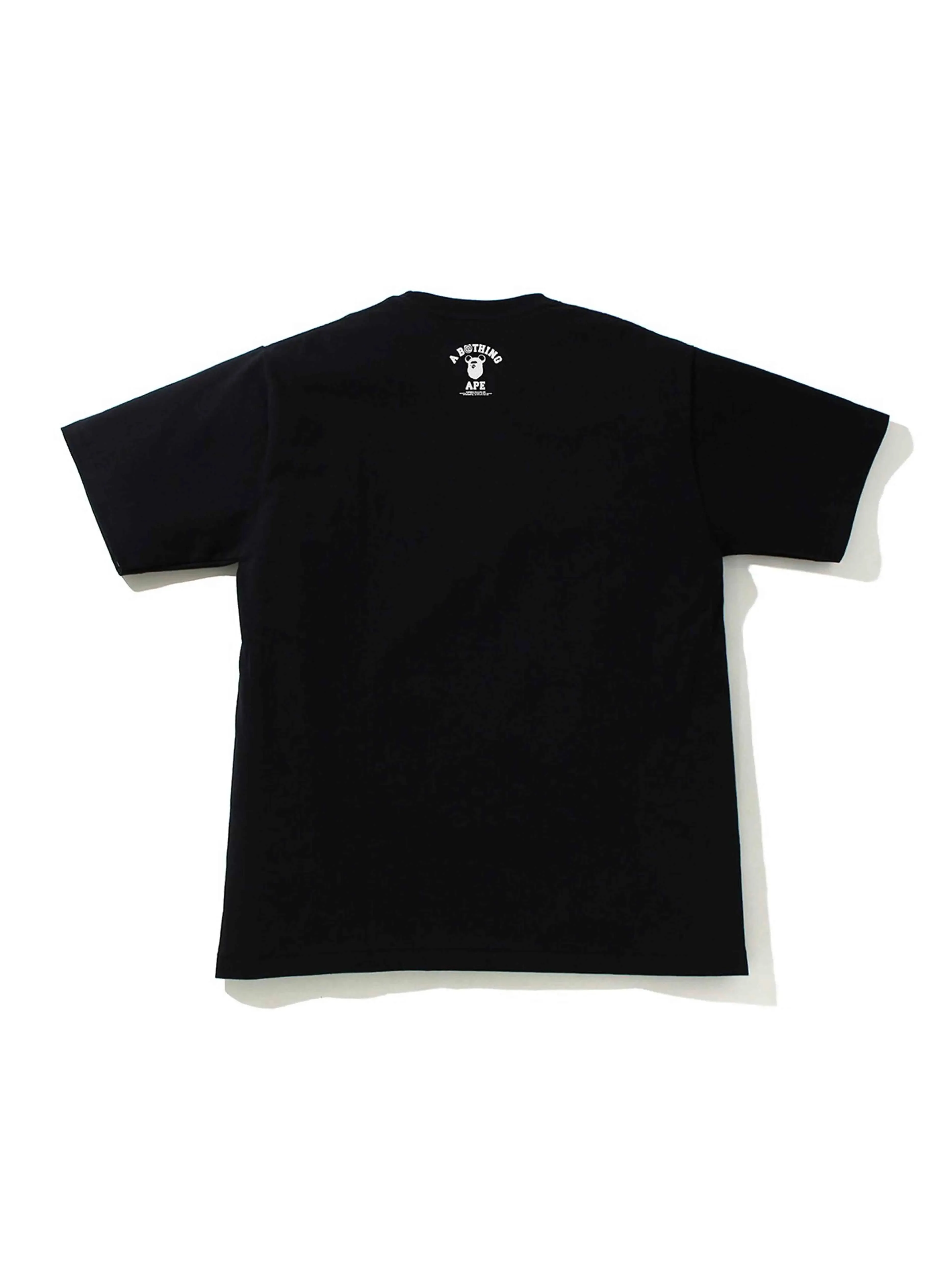 A Bathing Ape x Medicom Toy Be@rbrick Camo Bear College Tee Black