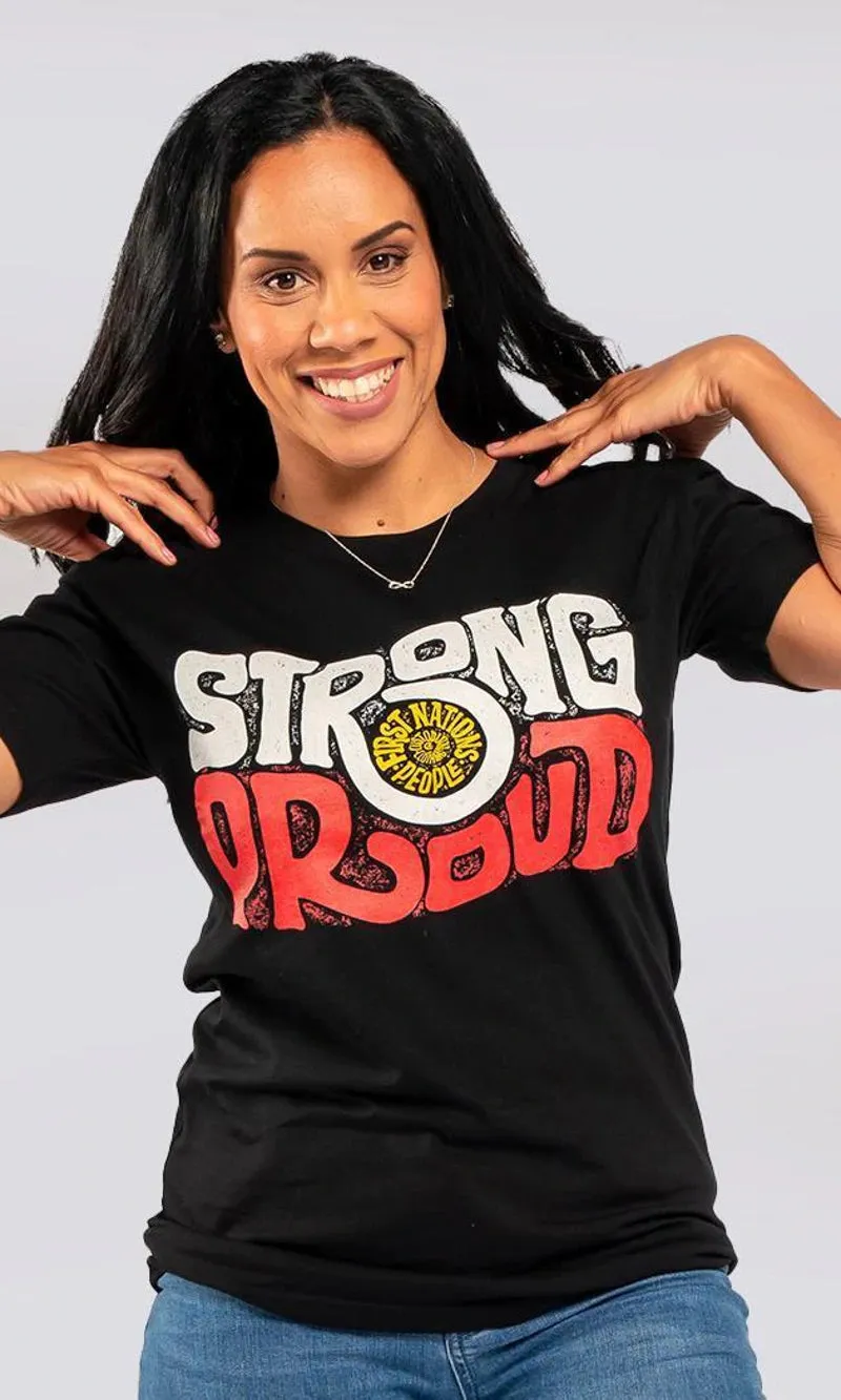 Aboriginal Art Unisex T-Shirt Vintage Strong & Proud Classic Black