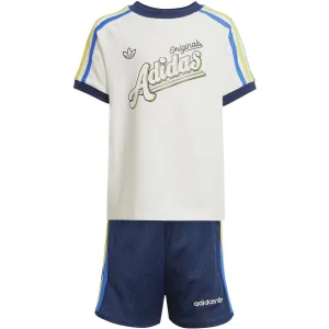 adidas Originals Cloud White/Night Indigo Shorts Tee Set