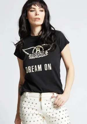 Aerosmith Dream On Baby Tee - Black