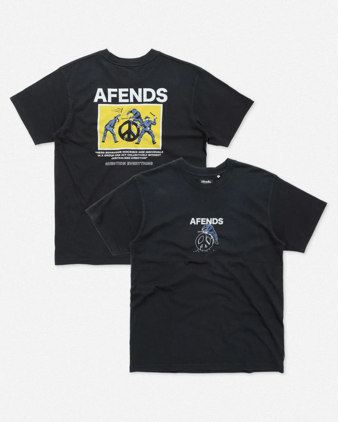 Afends Mens Cop Peace - Retro Fit Tee