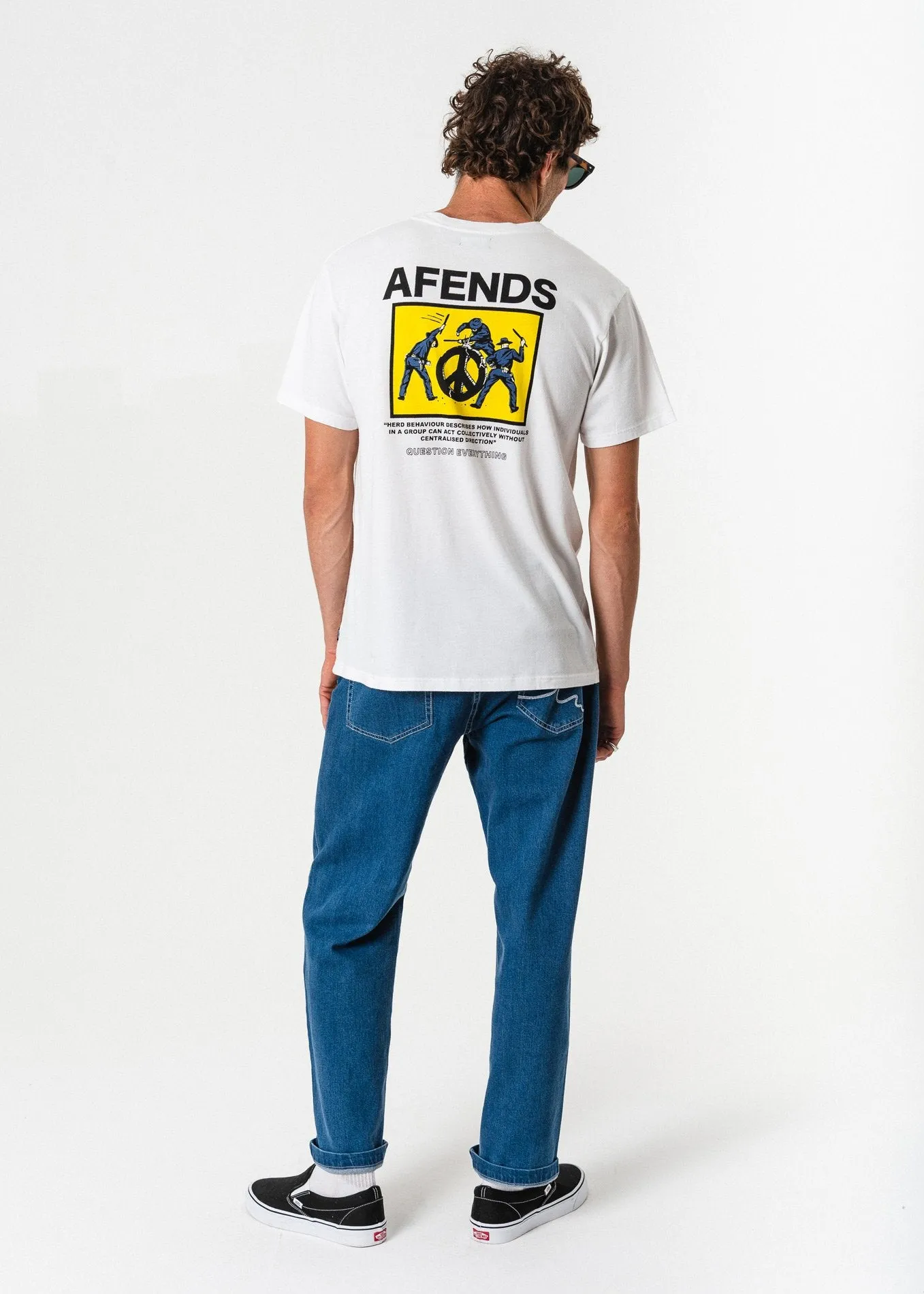 Afends Mens Cop Peace - Retro Fit Tee