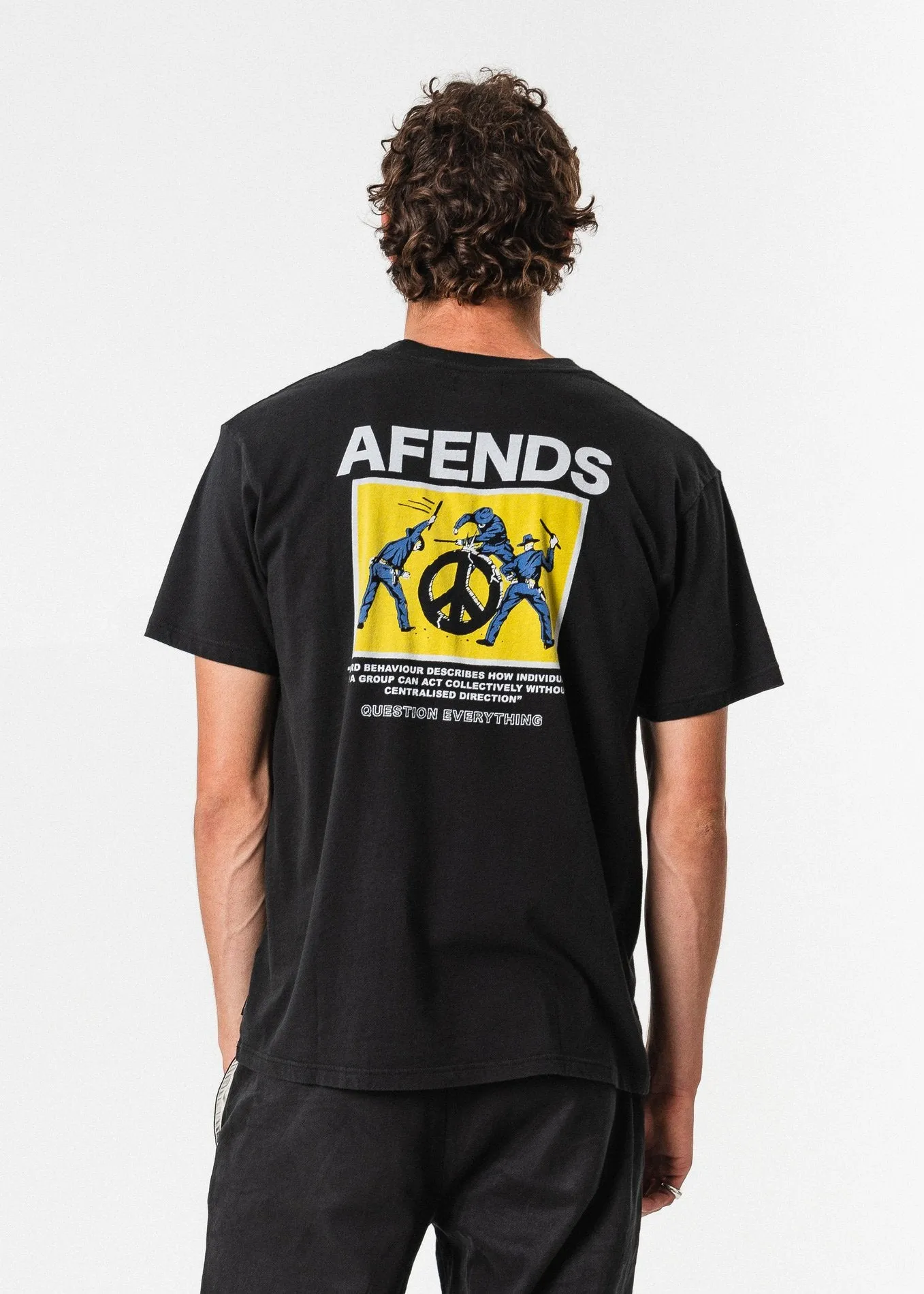 Afends Mens Cop Peace - Retro Fit Tee