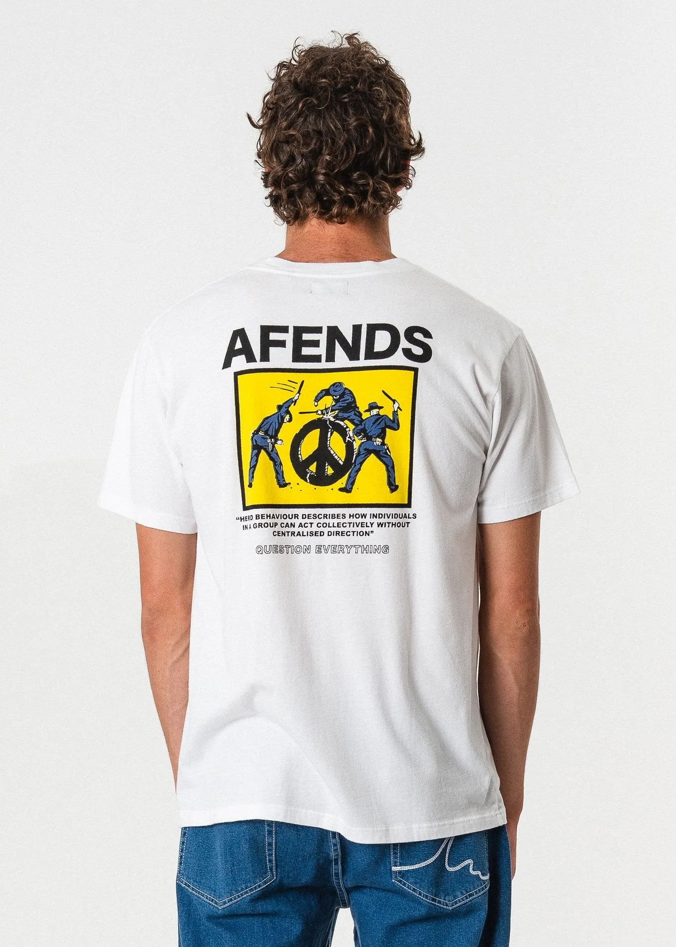 Afends Mens Cop Peace - Retro Fit Tee