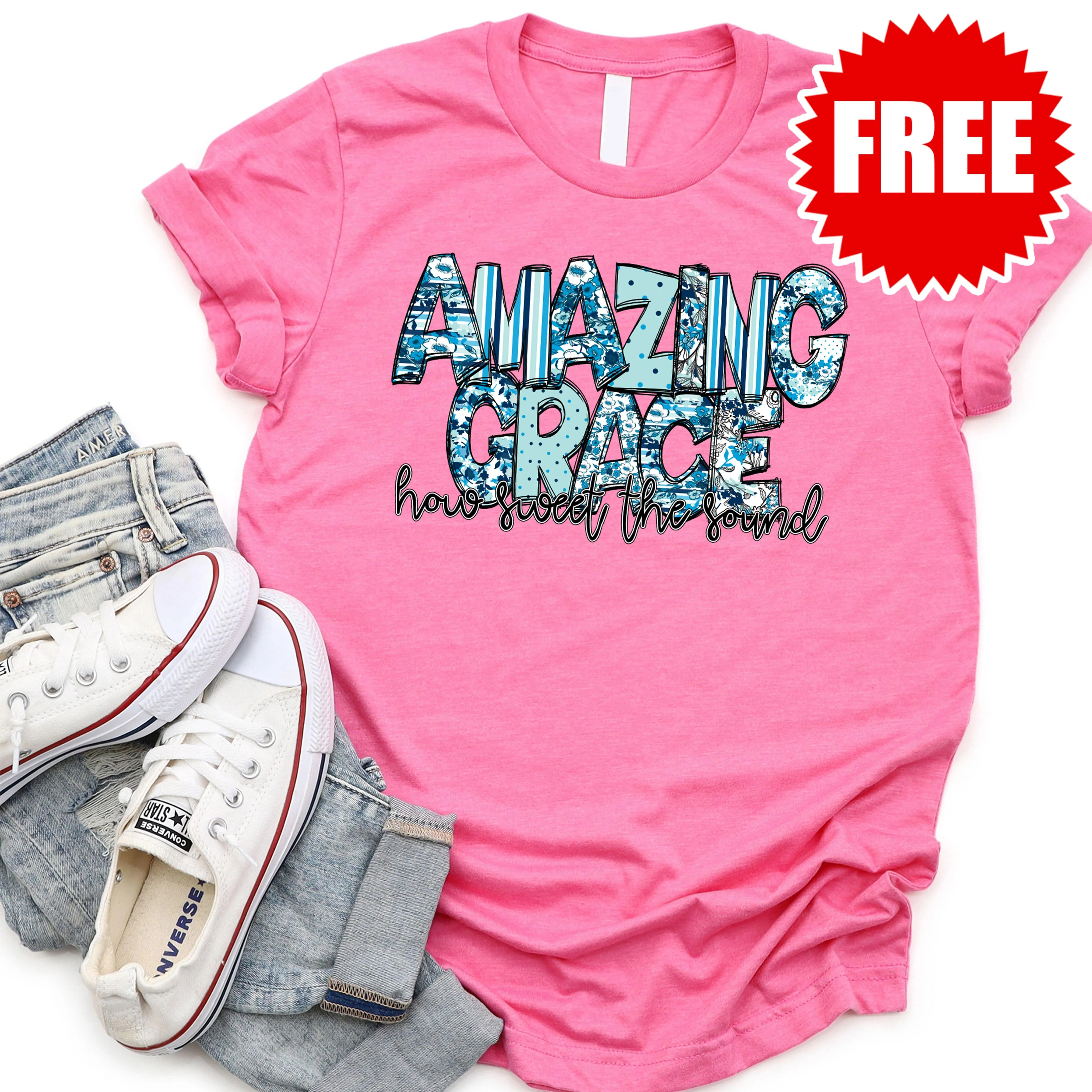 Amazing Grace How Sweet The Sound Tee - F