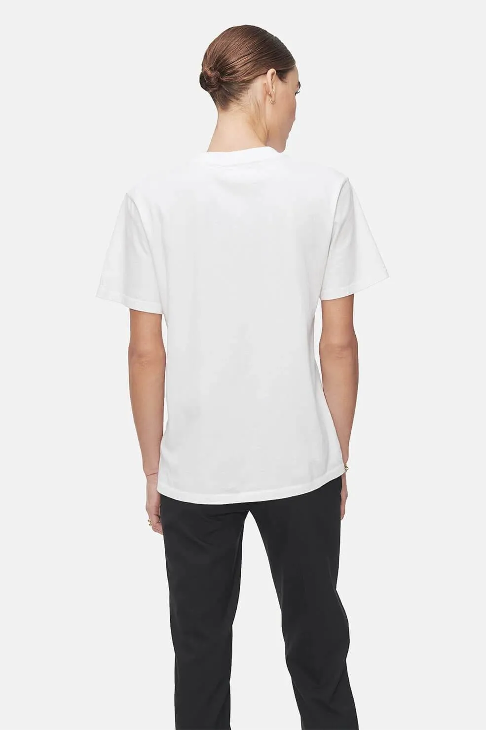 Anine Bing - Hudson Monogram Tee in White