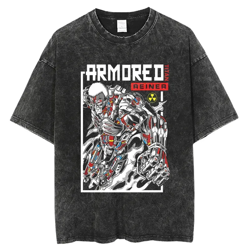 AOT Armored Titan Vintage T-Shirt | Otakumise