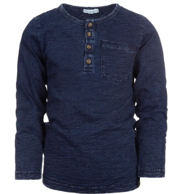 Appaman - Amos Long Sleeve Henley in Indigo