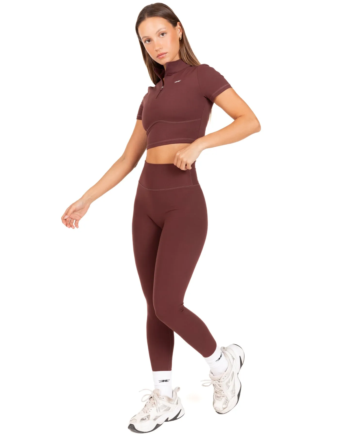 Auraluxe Crop Tee - Decadent Chocolate