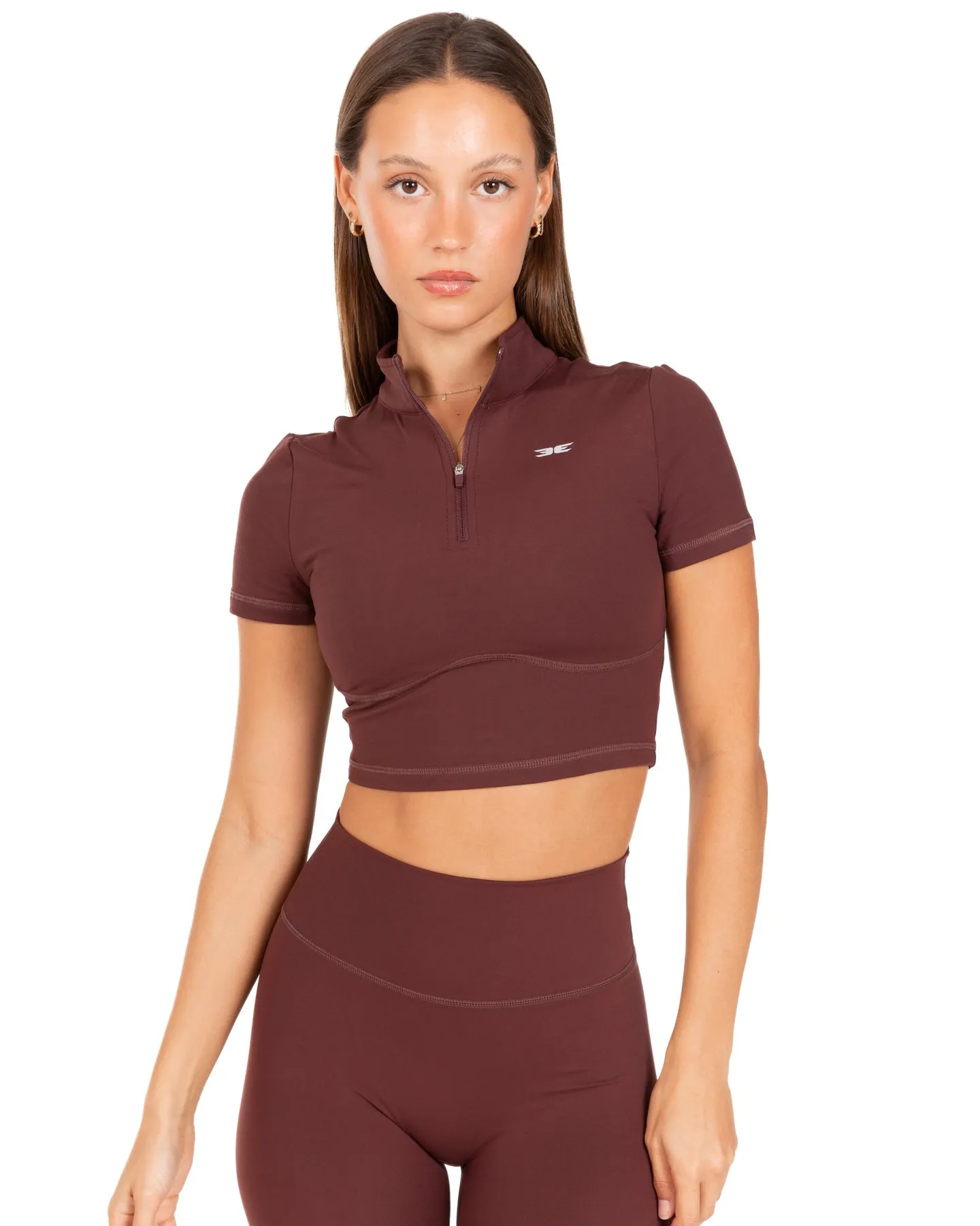 Auraluxe Crop Tee - Decadent Chocolate