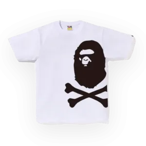 BAPE Big Ape Crossbone Pigment Print Tee  - White