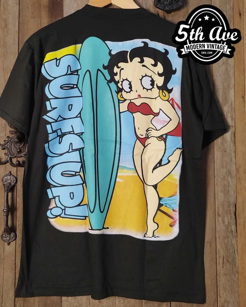 Betty Boop Boop Surf Aloha Friday - AOP all over print New Vintage Animation T shirt