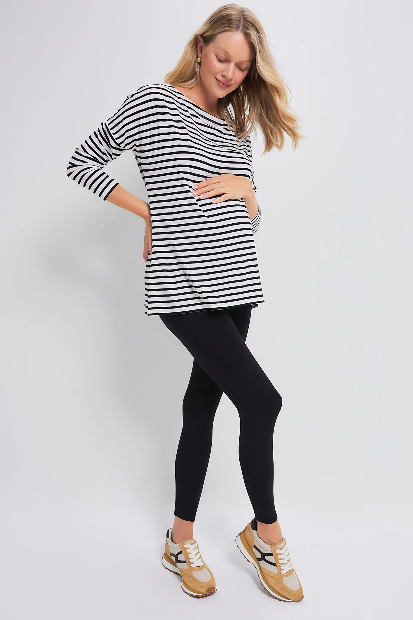 Black and White Stripe The Perfect Longsleeve Tee