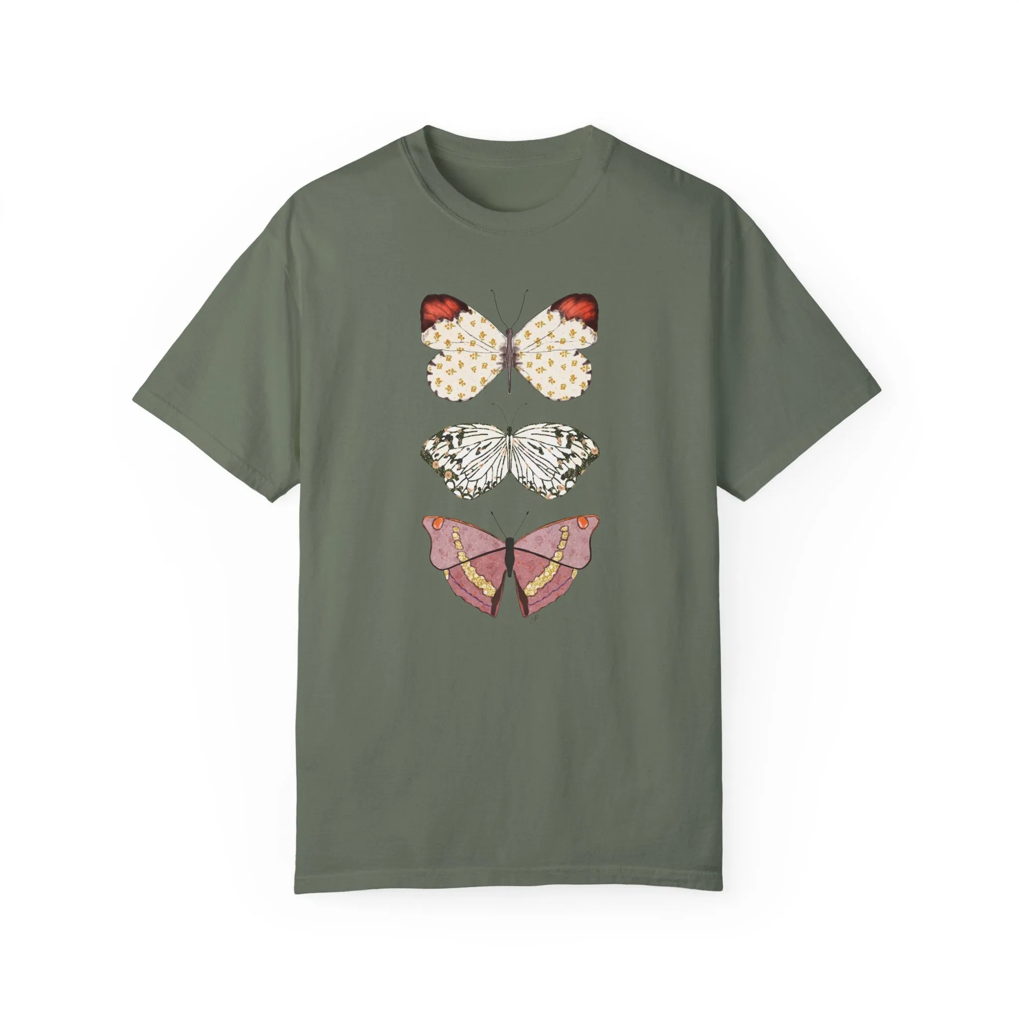 Butterflies - Unisex Garment-Dyed Comfort Colors T-shirt - by Christy Beasley