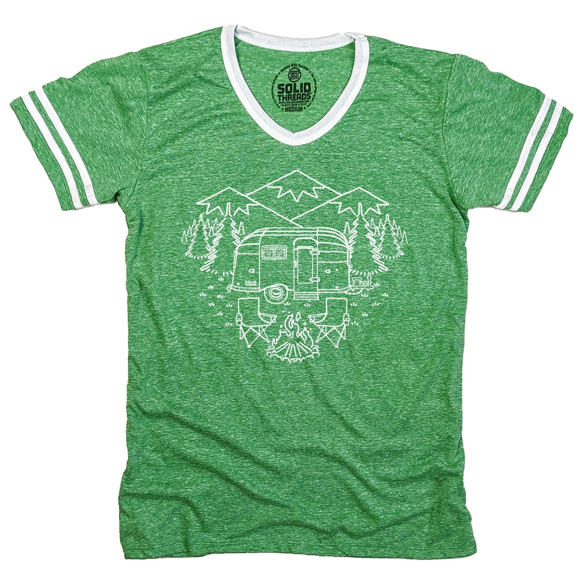 Camp Site Ringer V-Neck Tee