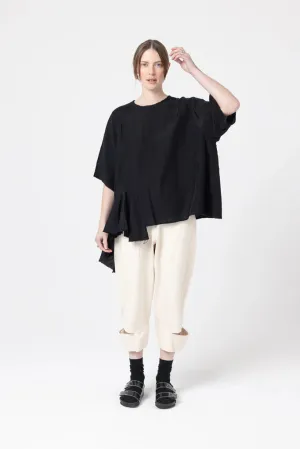 Company Of Strangers Optical Tee - Linen Rayon Slub - Black