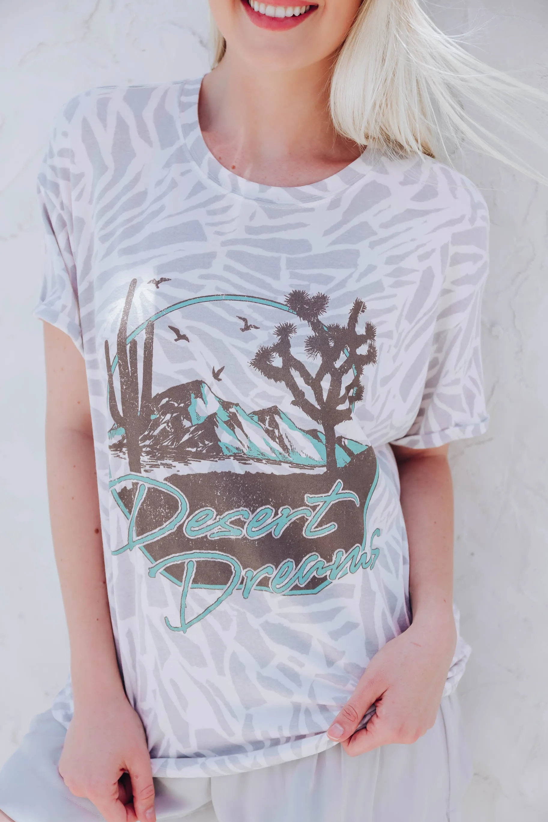 Desert Dreams Graphic Tee - Grey