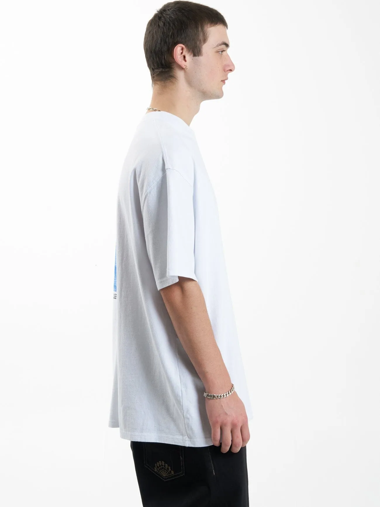 Earthdrone Box Fit Oversize Tee - White