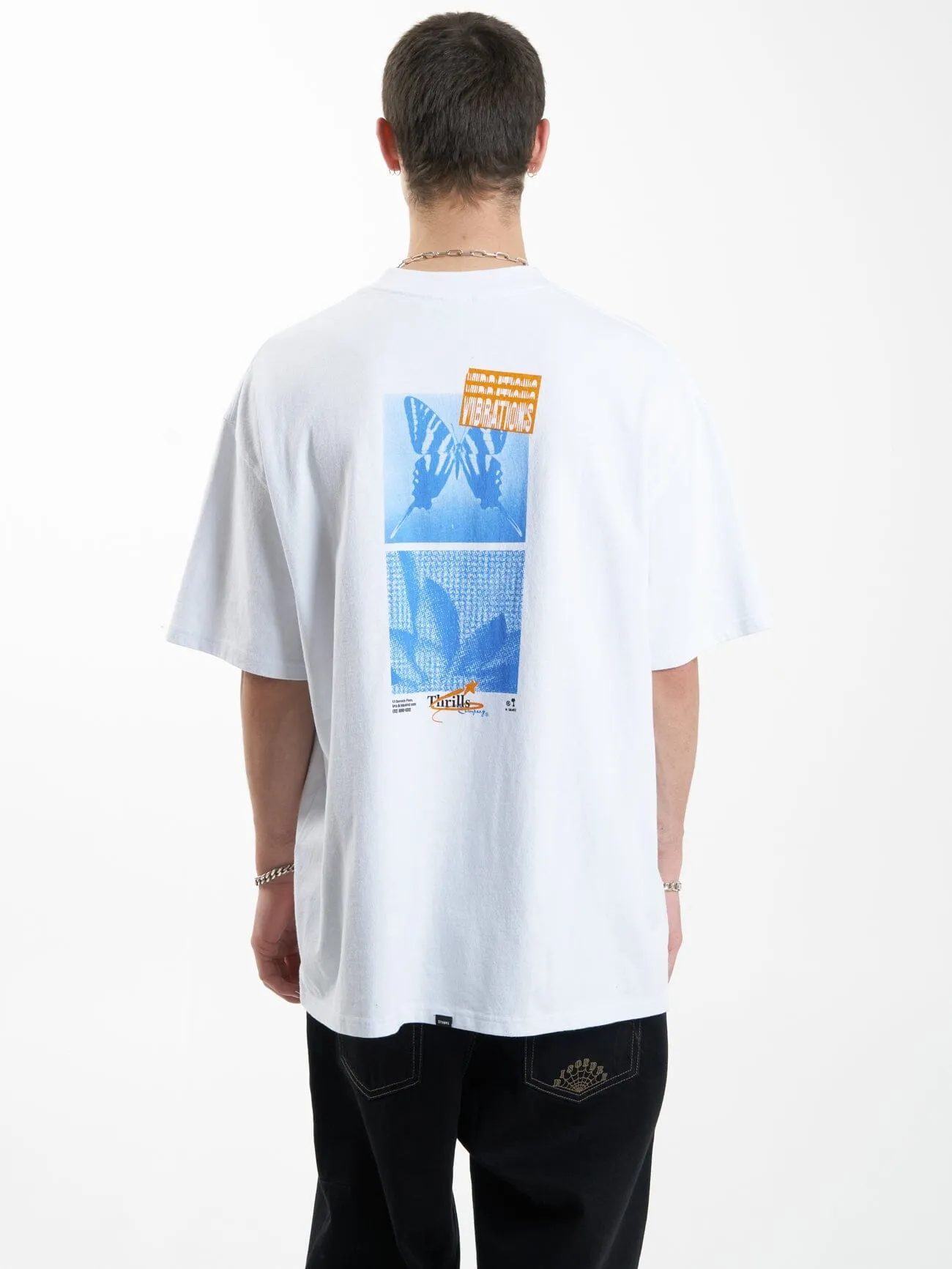 Earthdrone Box Fit Oversize Tee - White