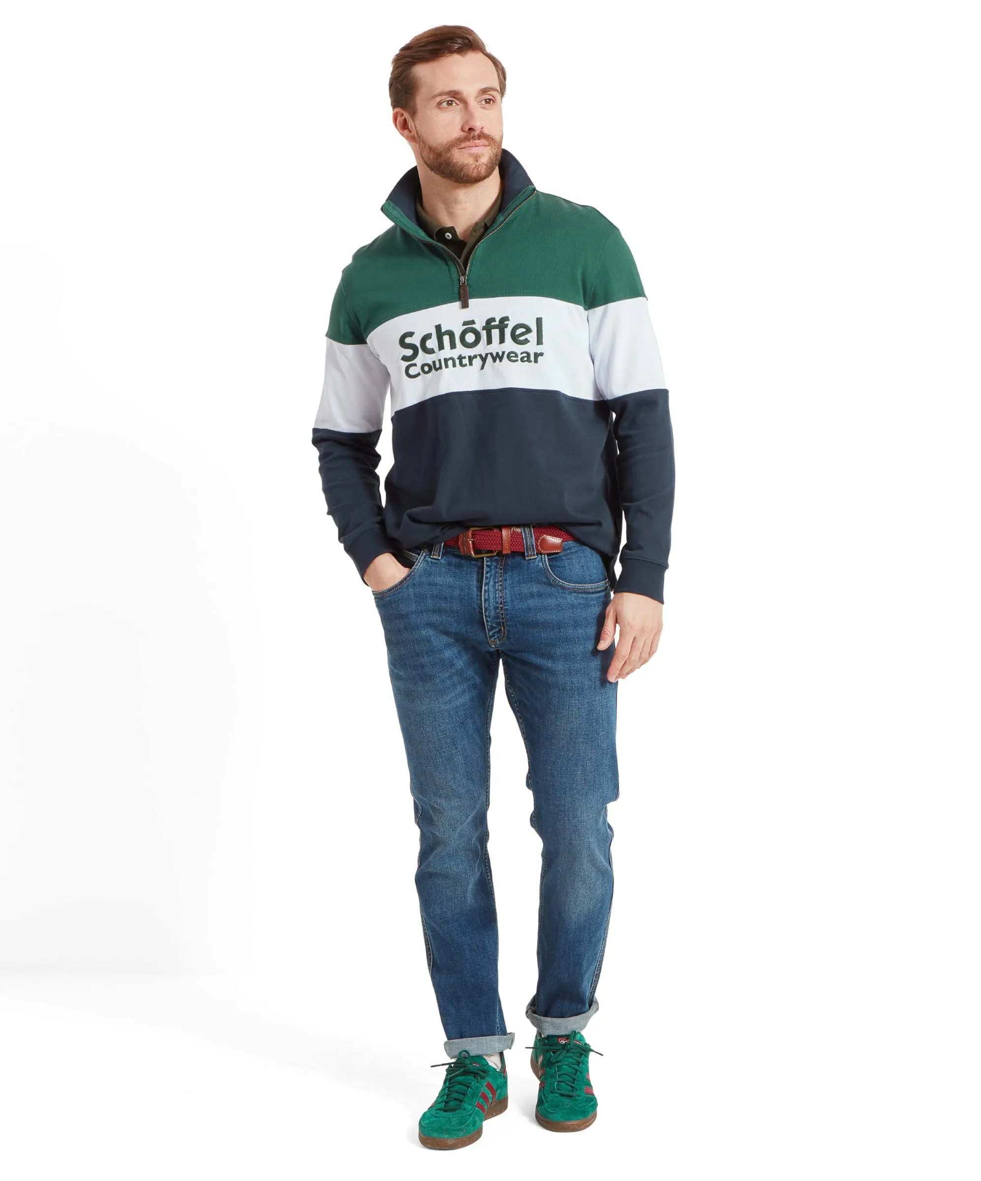 Exeter Heritage Quarter Zip Sweatshirt - Navy