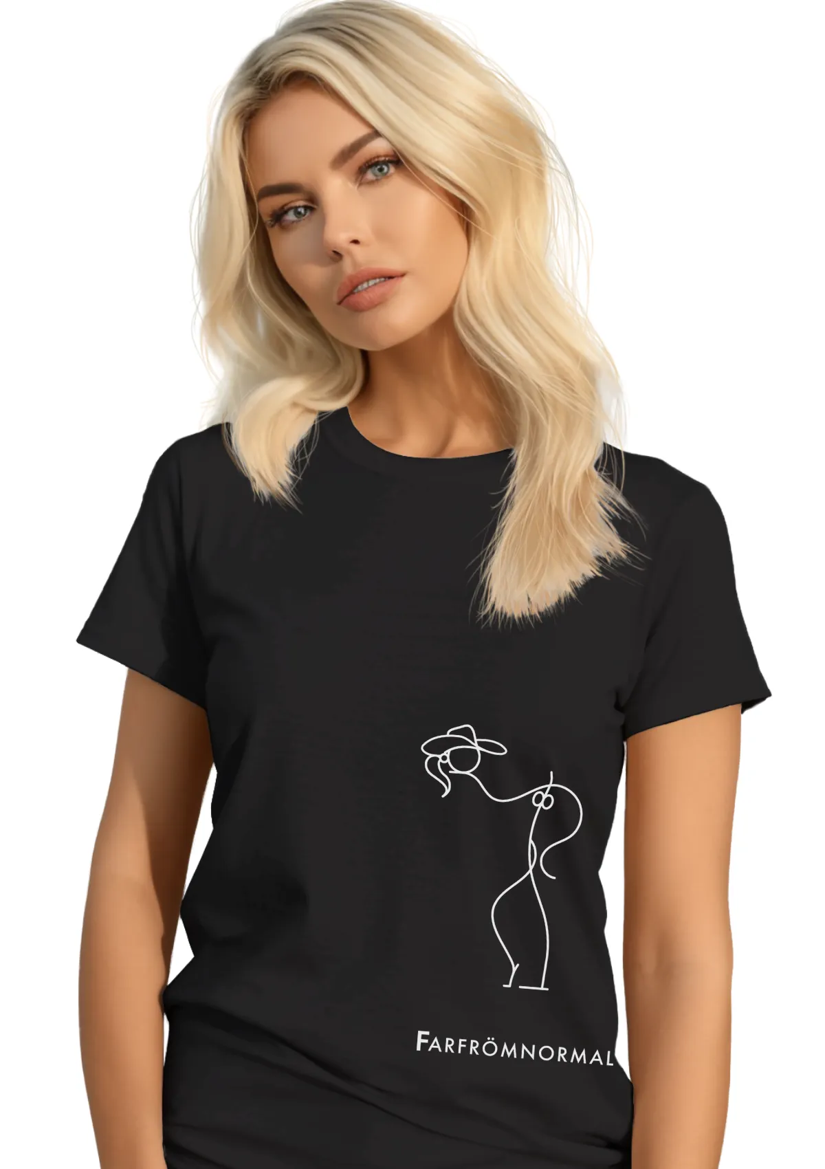 Far From Normal" Cowgirl T-Shirt - Airlume Cotton