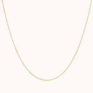 Fine Anchor Chain Necklace in Gold