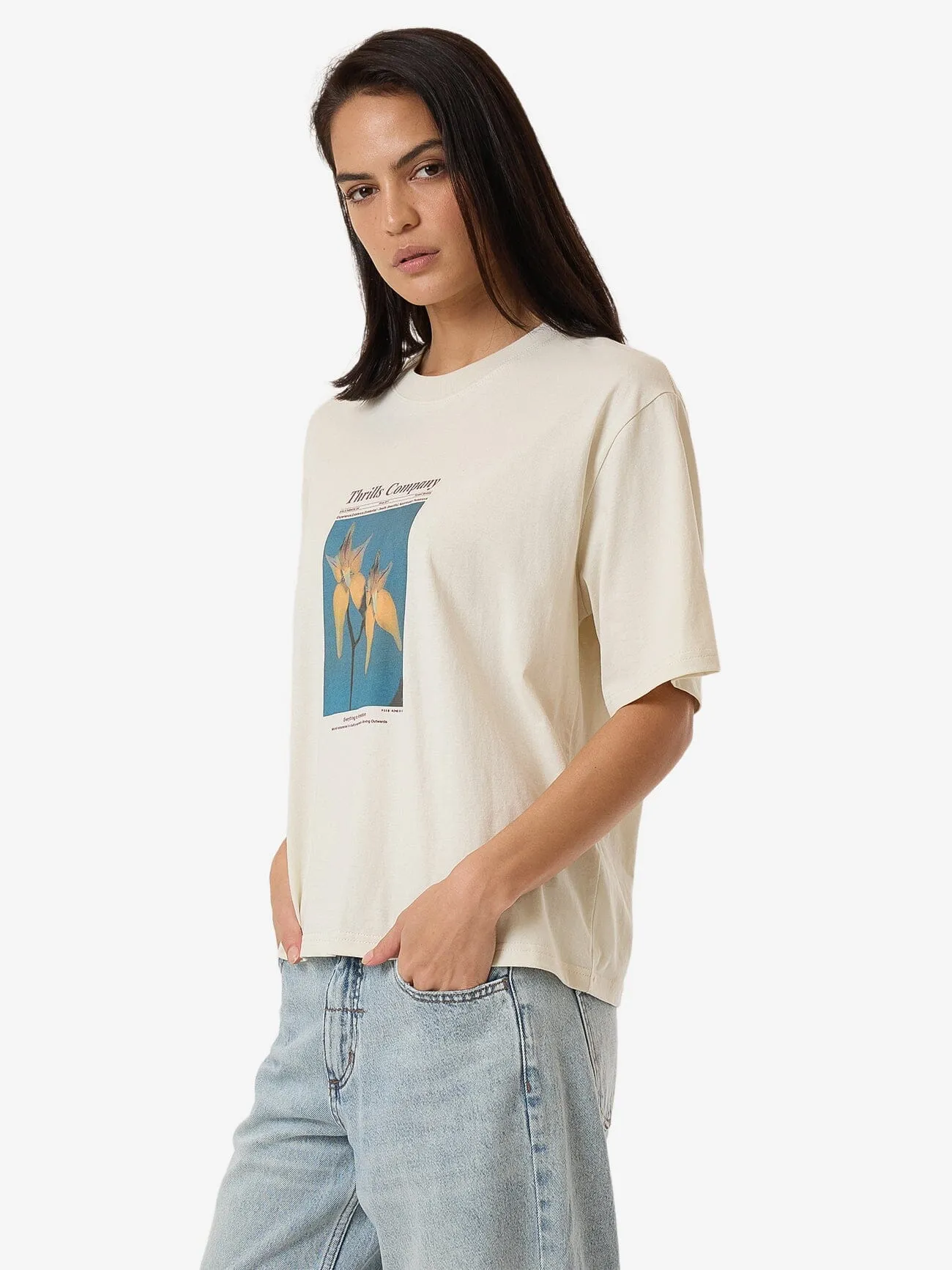 Flower Society Square Tee - Heritage White