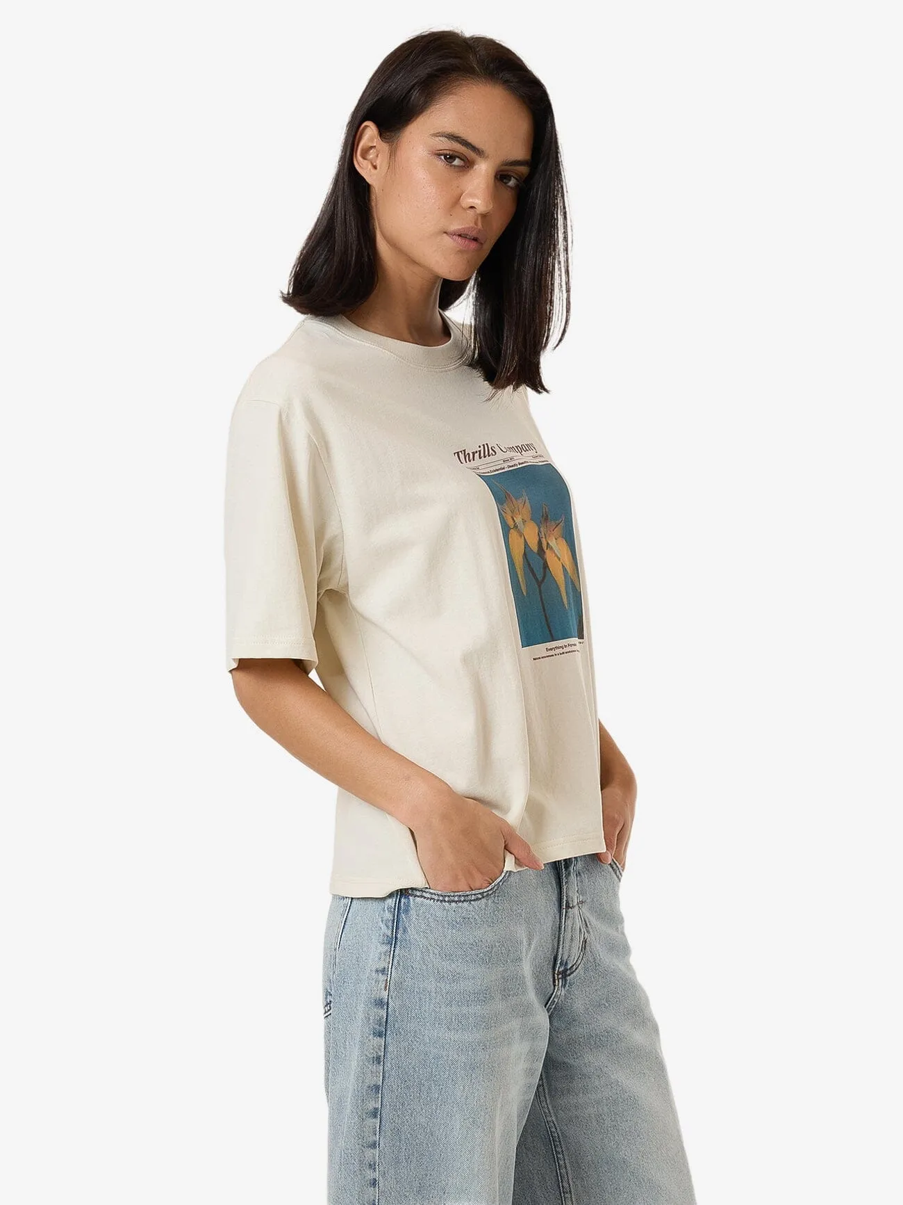 Flower Society Square Tee - Heritage White