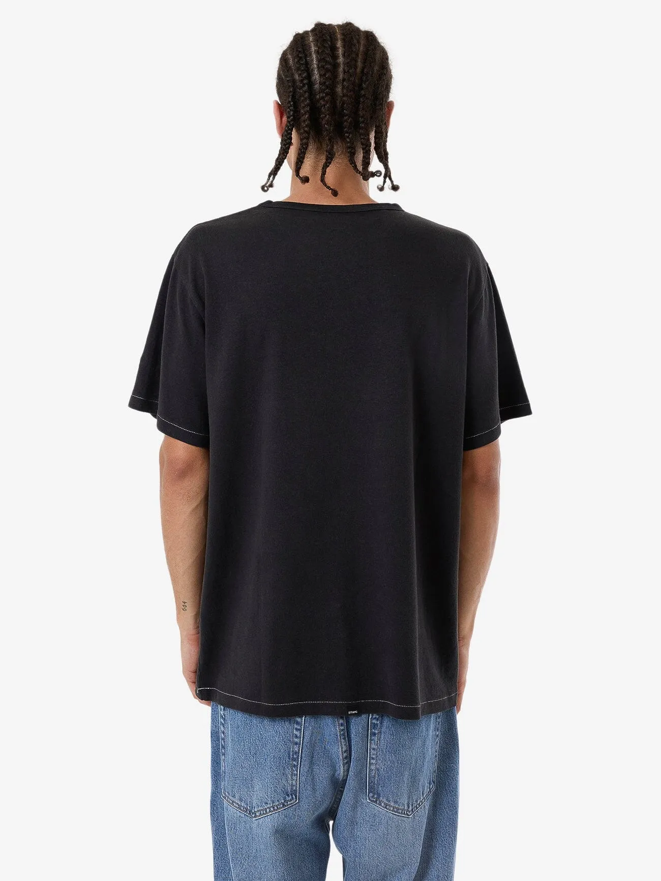 Hemp Thrills Embro Bind Merch Fit Tee - Black