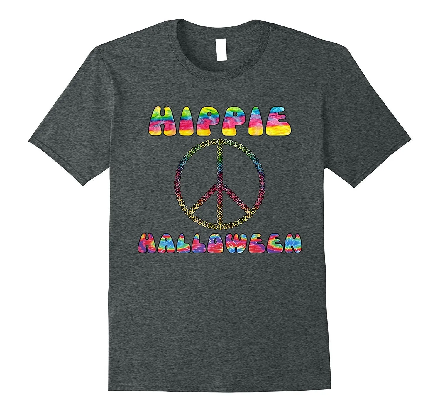 Hippie Halloween 1970s Tie Dye Peace Sign T-Shirt Costume