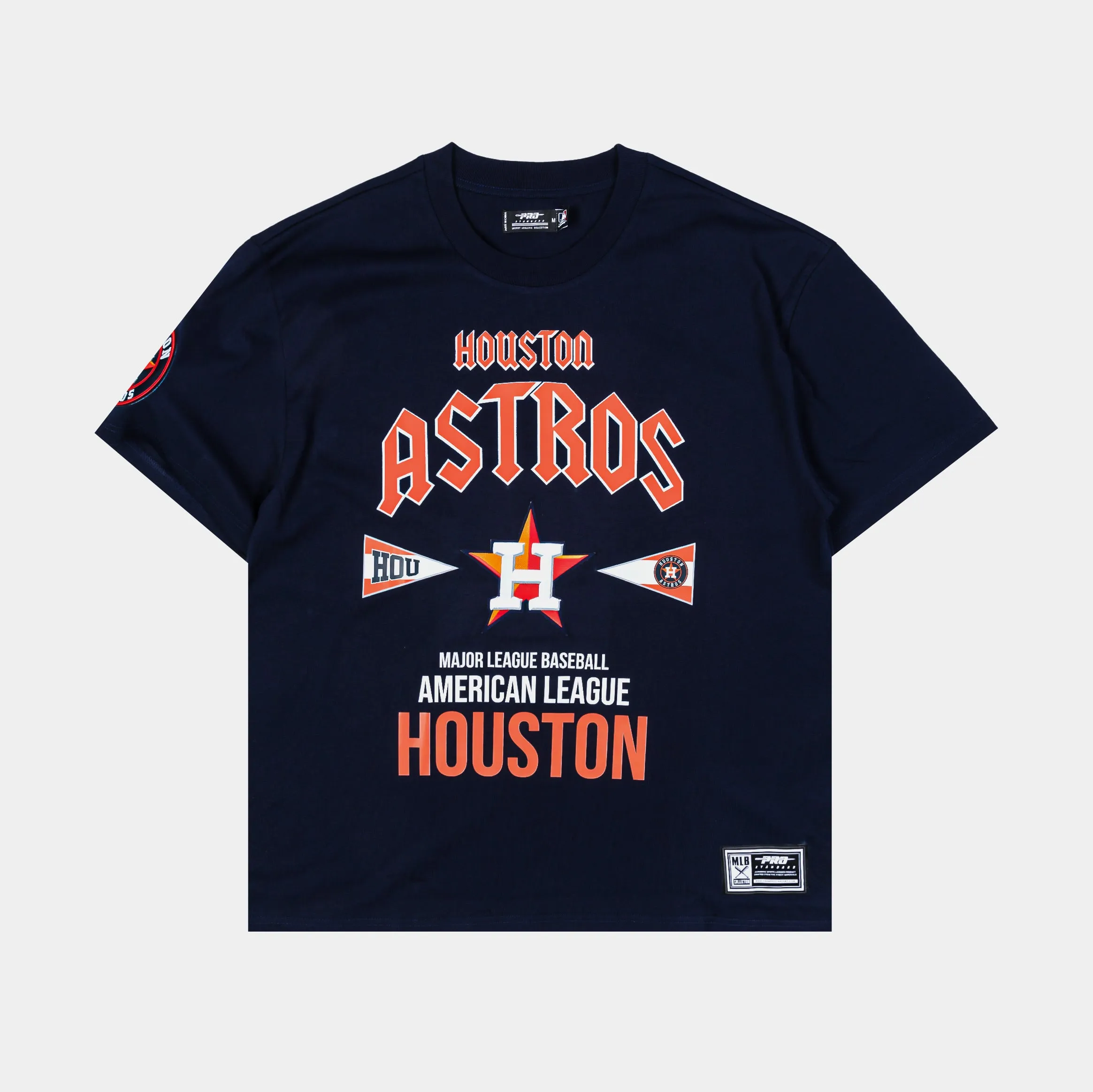 Houston Astros City Tour Drop Shoulder Mens Short Sleeve Shirt (Black)