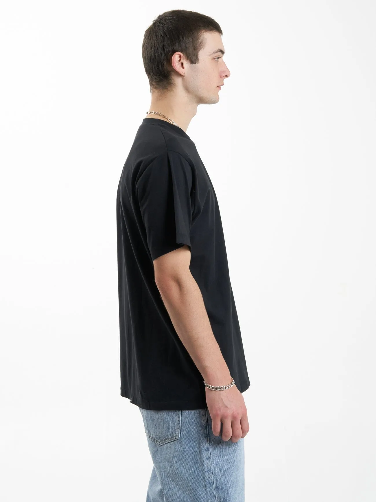 Minimal Thrills Merch Fit Tee - Washed Black