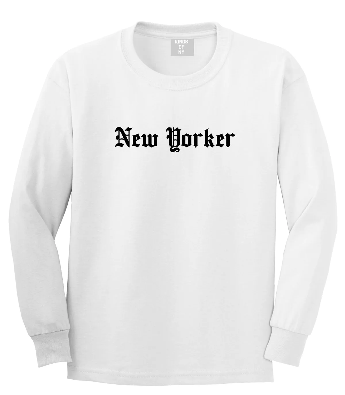 New Yorker Old English Mens Long Sleeve T-Shirt