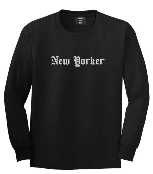 New Yorker Old English Mens Long Sleeve T-Shirt