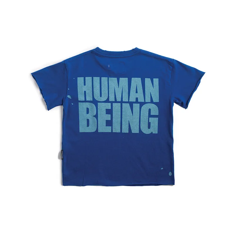 NUNUNU Only Human T-shirt Blue