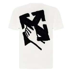 OFF WHITE HAND ARROW DESIGN T-SHIRT WHITE