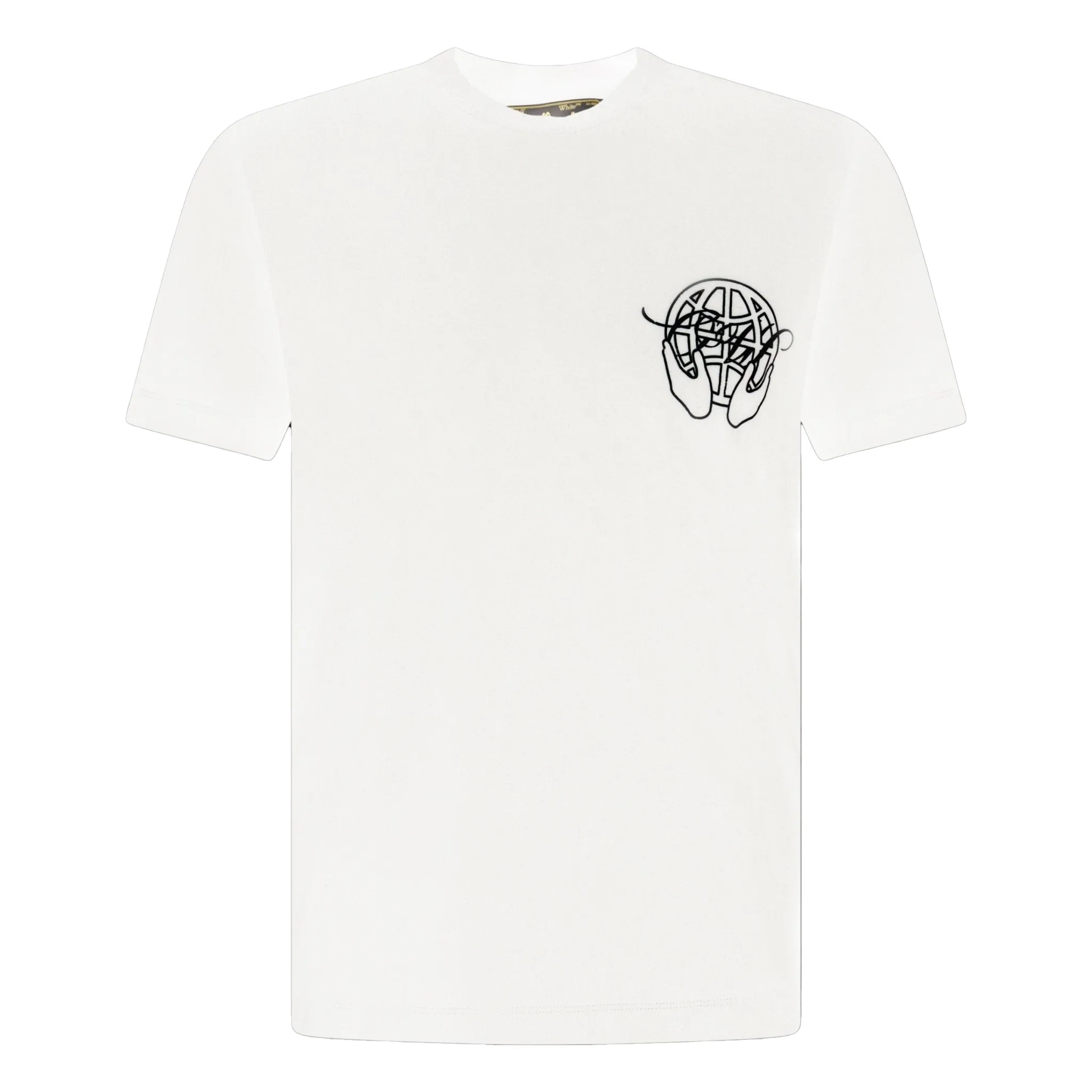 OFF WHITE HAND ARROW DESIGN T-SHIRT WHITE