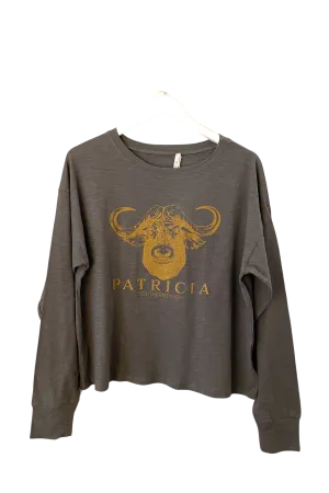 PATRICIA Graphic Long Sleeve T - Dark Grey