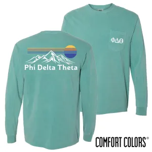 Phi Delt Retro Mountain Comfort Colors Tee