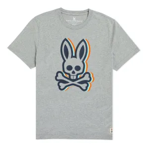 Psycho Bunny Challis Graphic Tee in Heather Grey