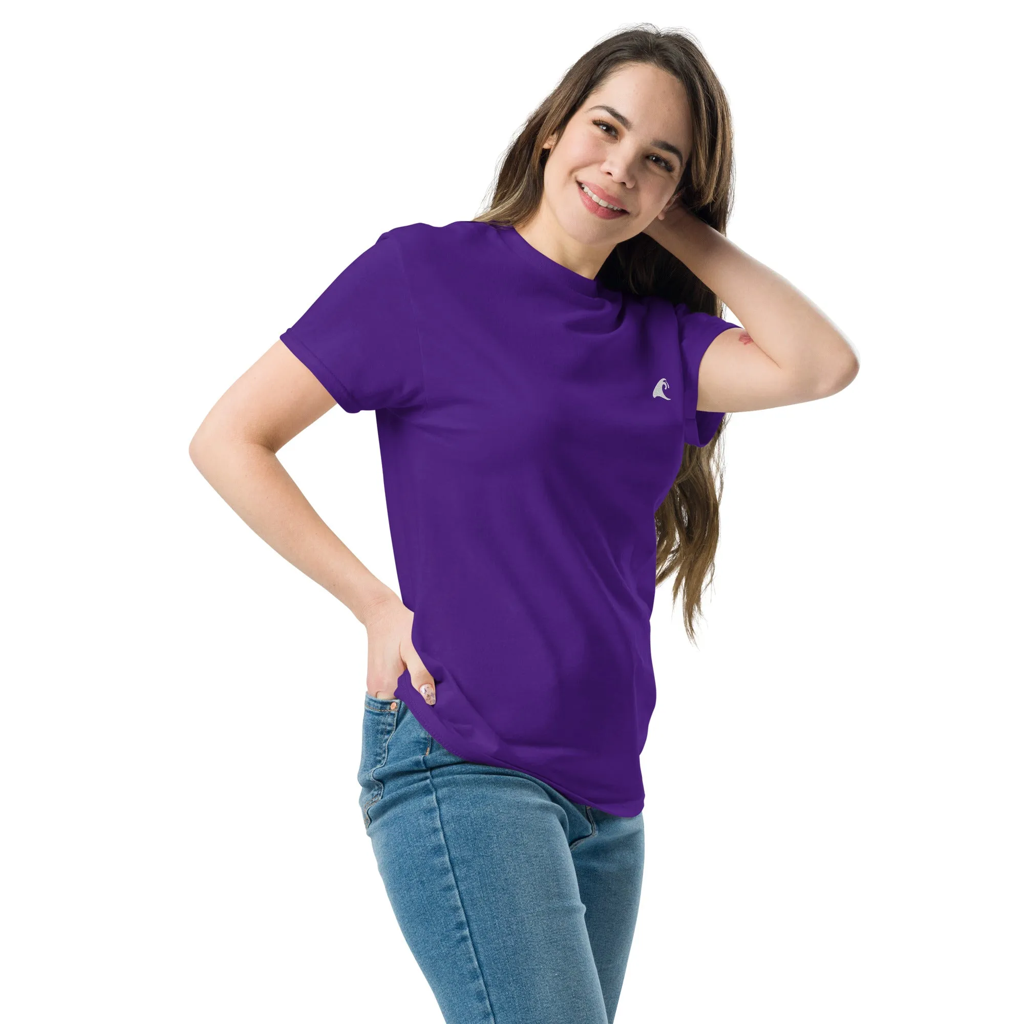 Purple Cotton T-Shirt with Extremely Stoked Epic Wave Logo