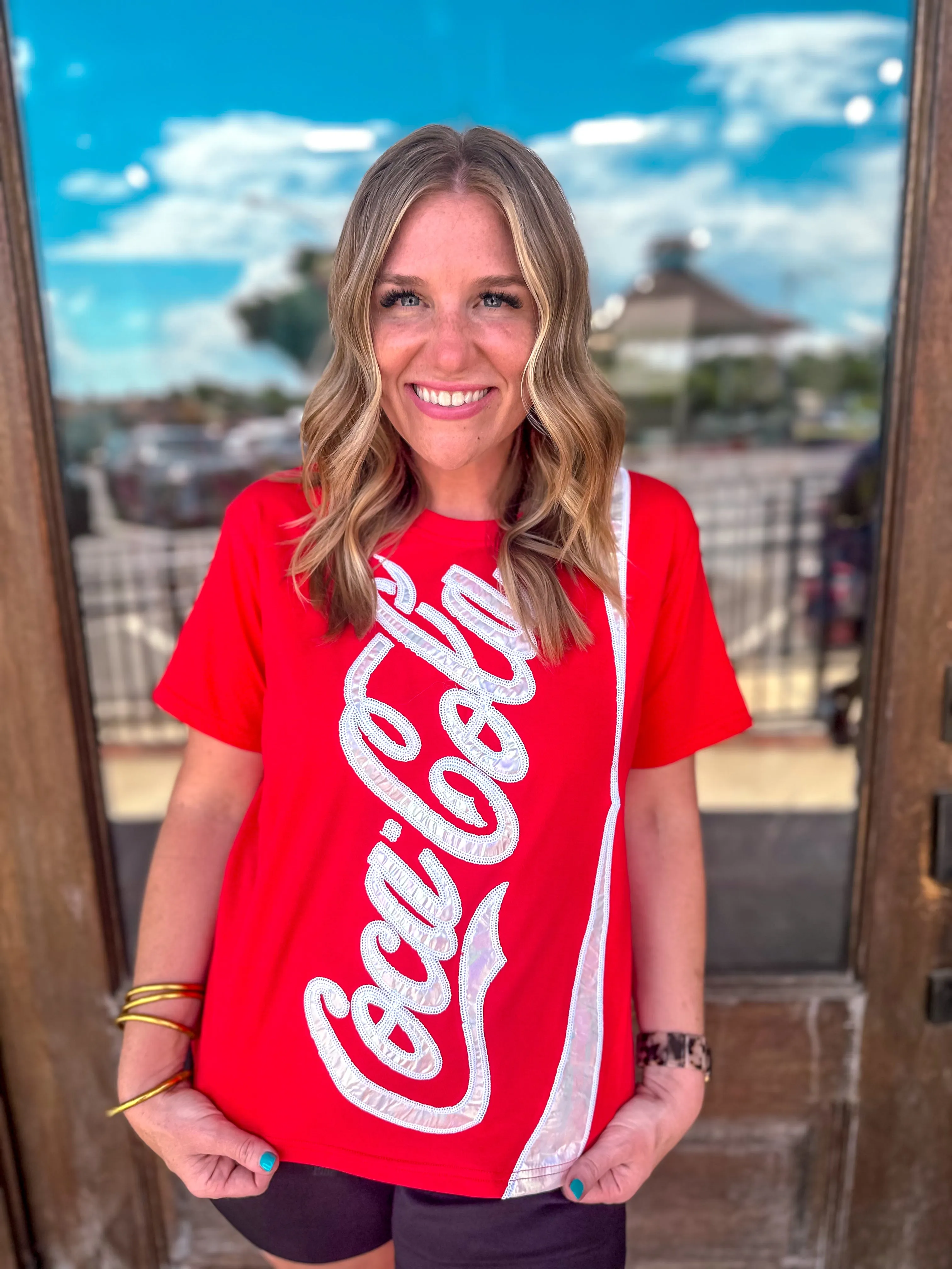 Queen Of Sparkles: Red Coke Logo Tee