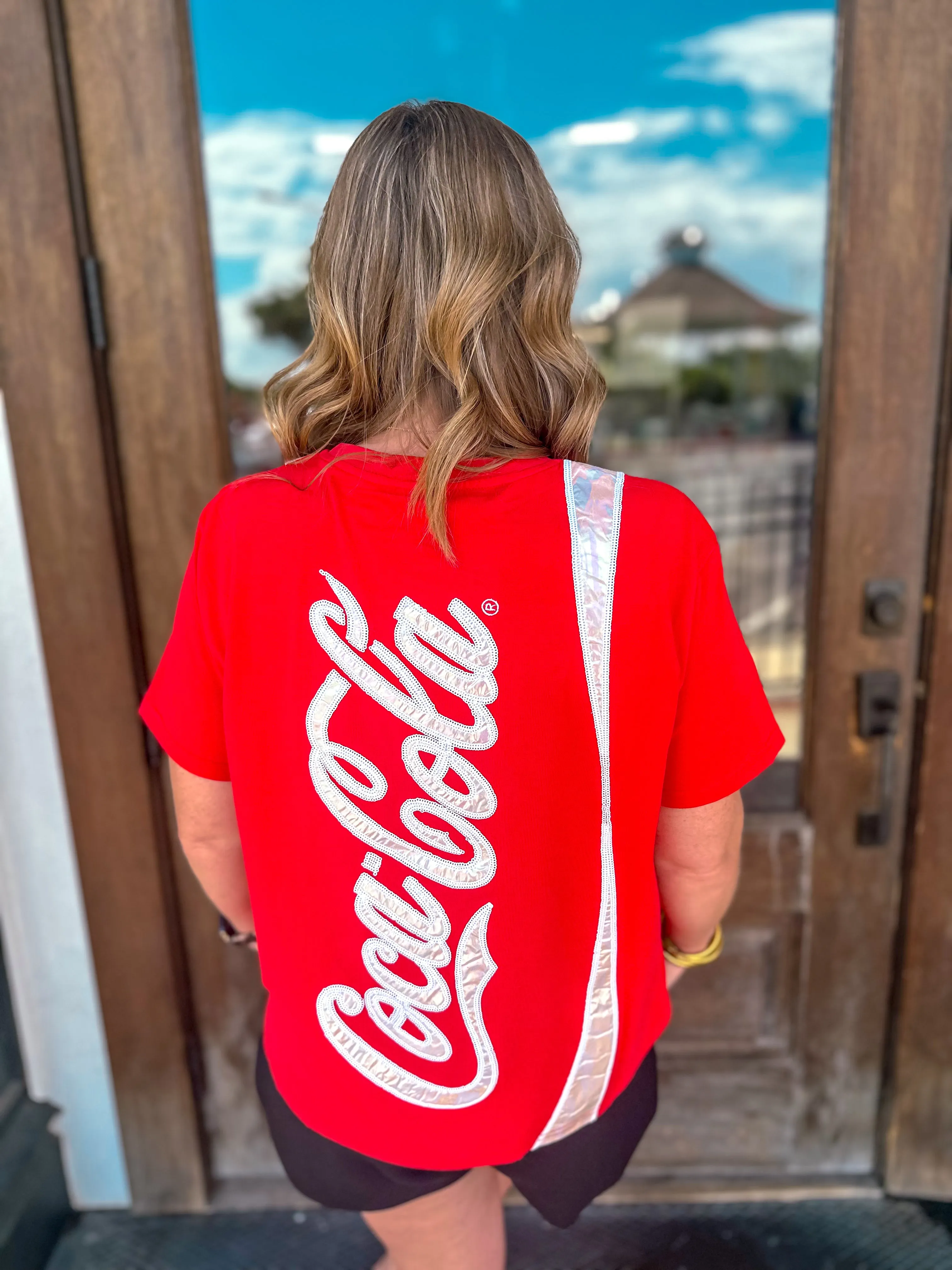 Queen Of Sparkles: Red Coke Logo Tee