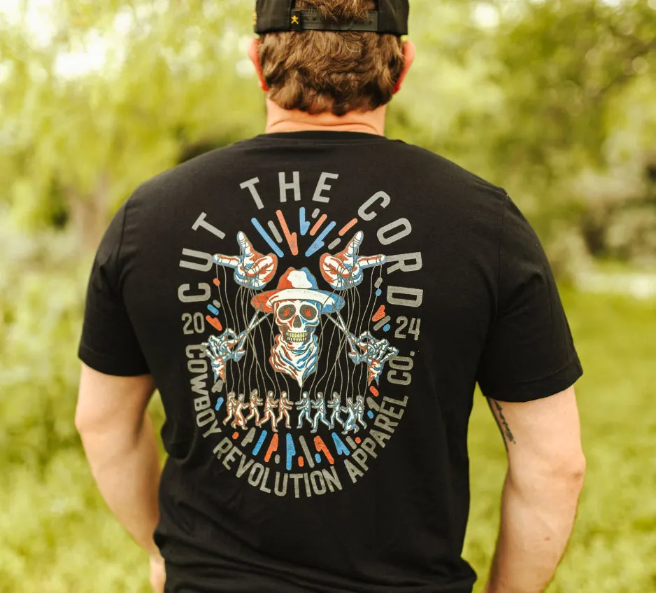 "Cut The Cord" Cowboy Revolution Short Sleeve Tri-Blend Tee