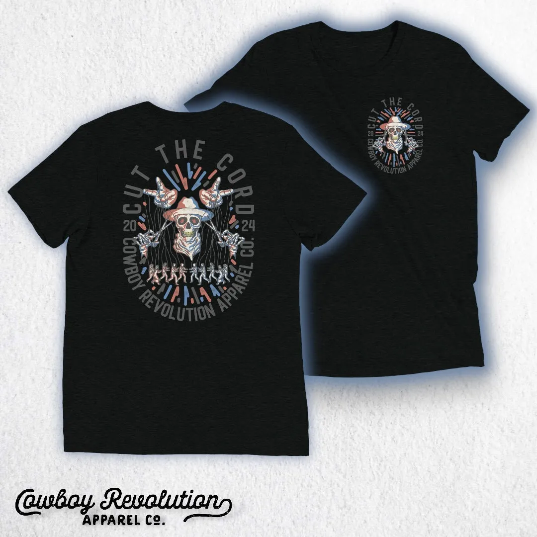 "Cut The Cord" Cowboy Revolution Short Sleeve Tri-Blend Tee