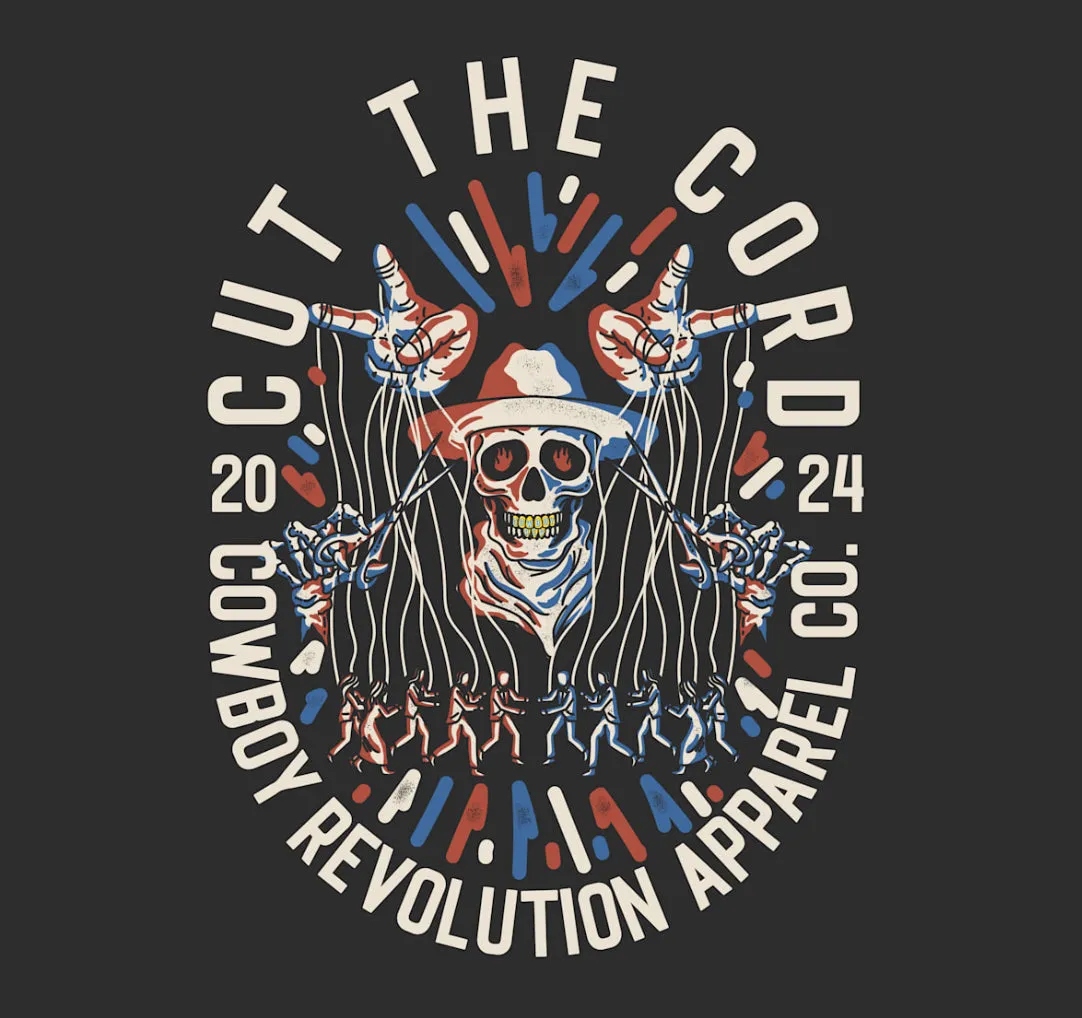 "Cut The Cord" Cowboy Revolution Short Sleeve Tri-Blend Tee