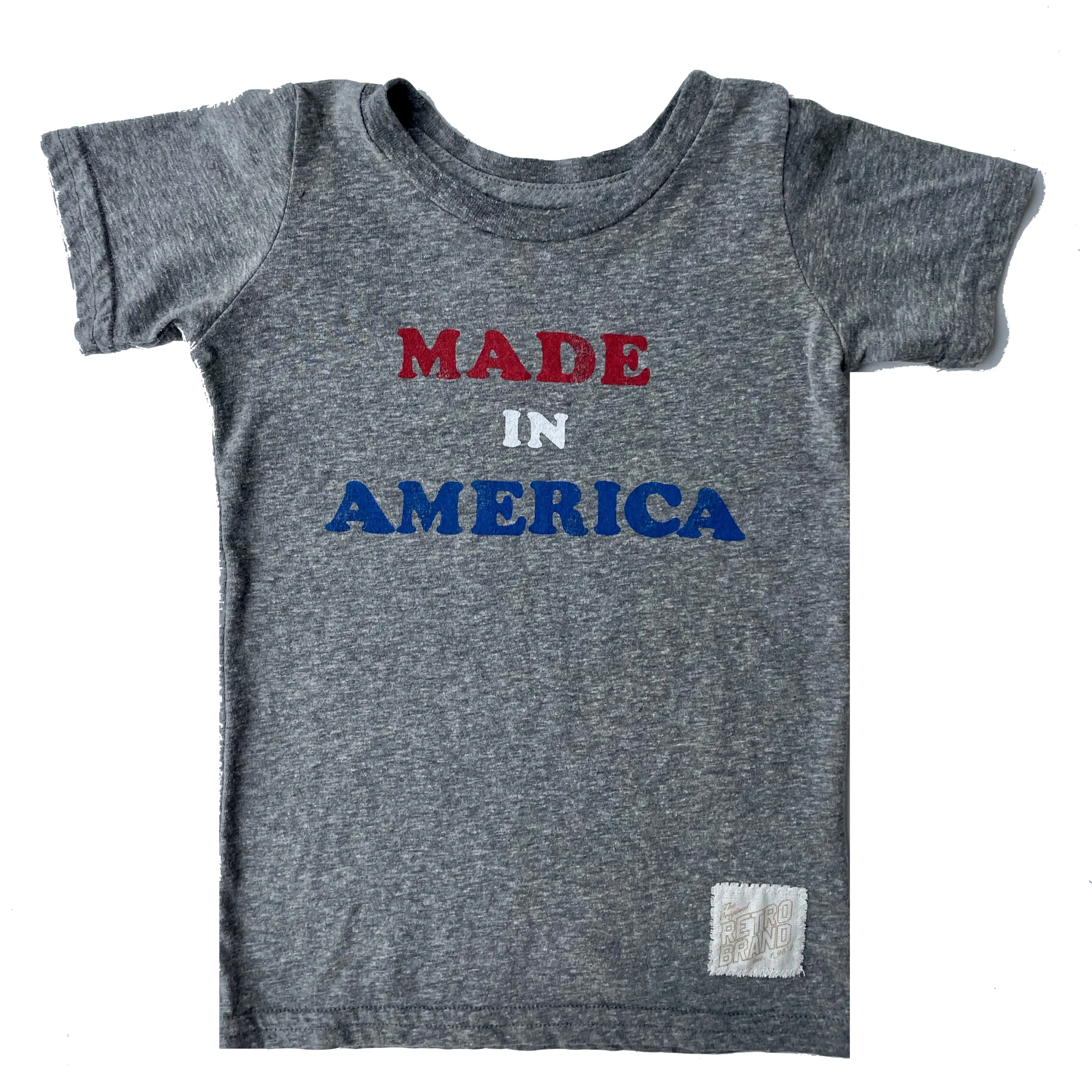 Retro Brand - Made in America Tee in Heather Grey