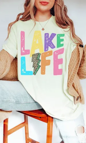 Retro Neon Lake Life Tee