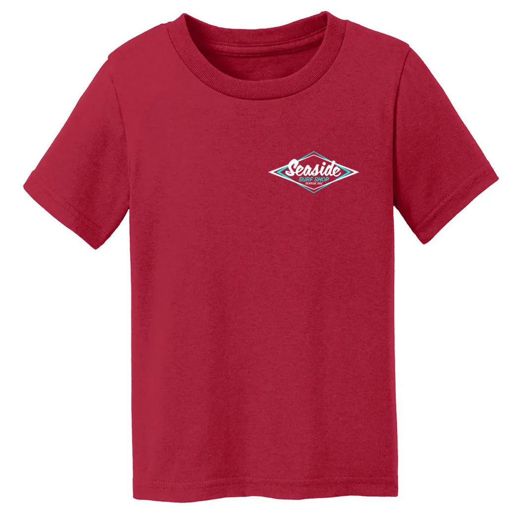 Seaside Surf Shop Infant Vintage Logo Tee - Red